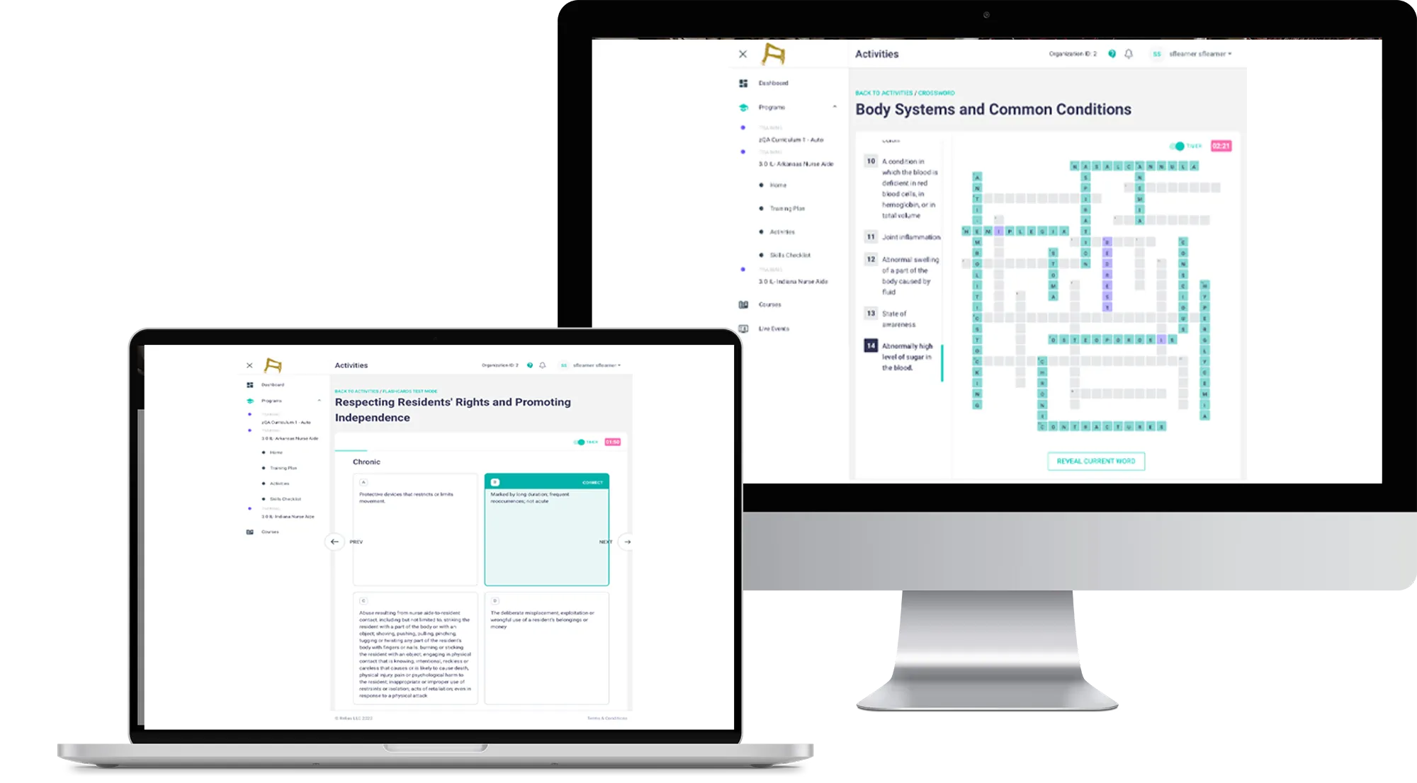 A screenshot of the Relias site