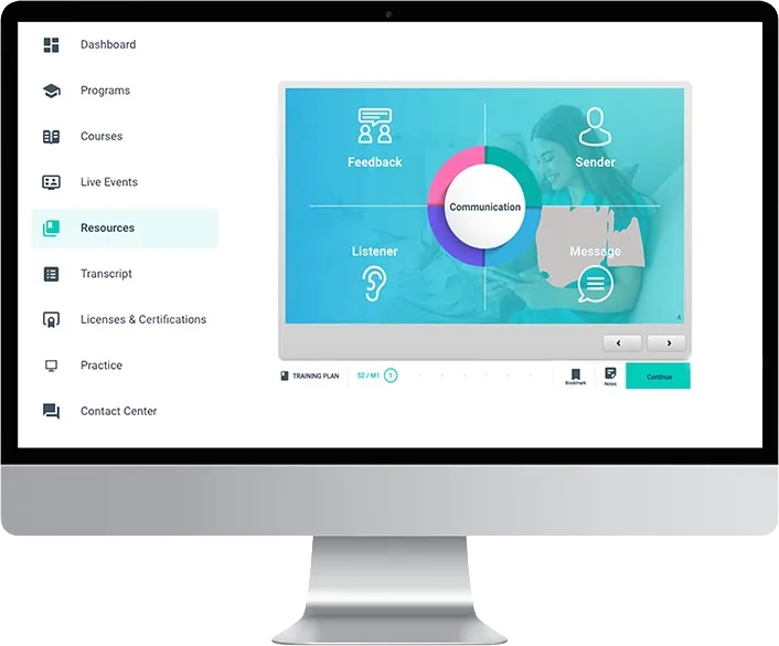 Relias Learning e-learning platform screenshot