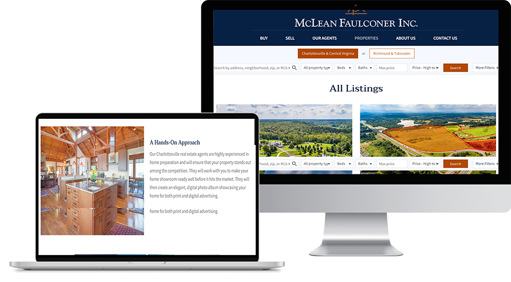 A screenshot of McLean Faulconer website